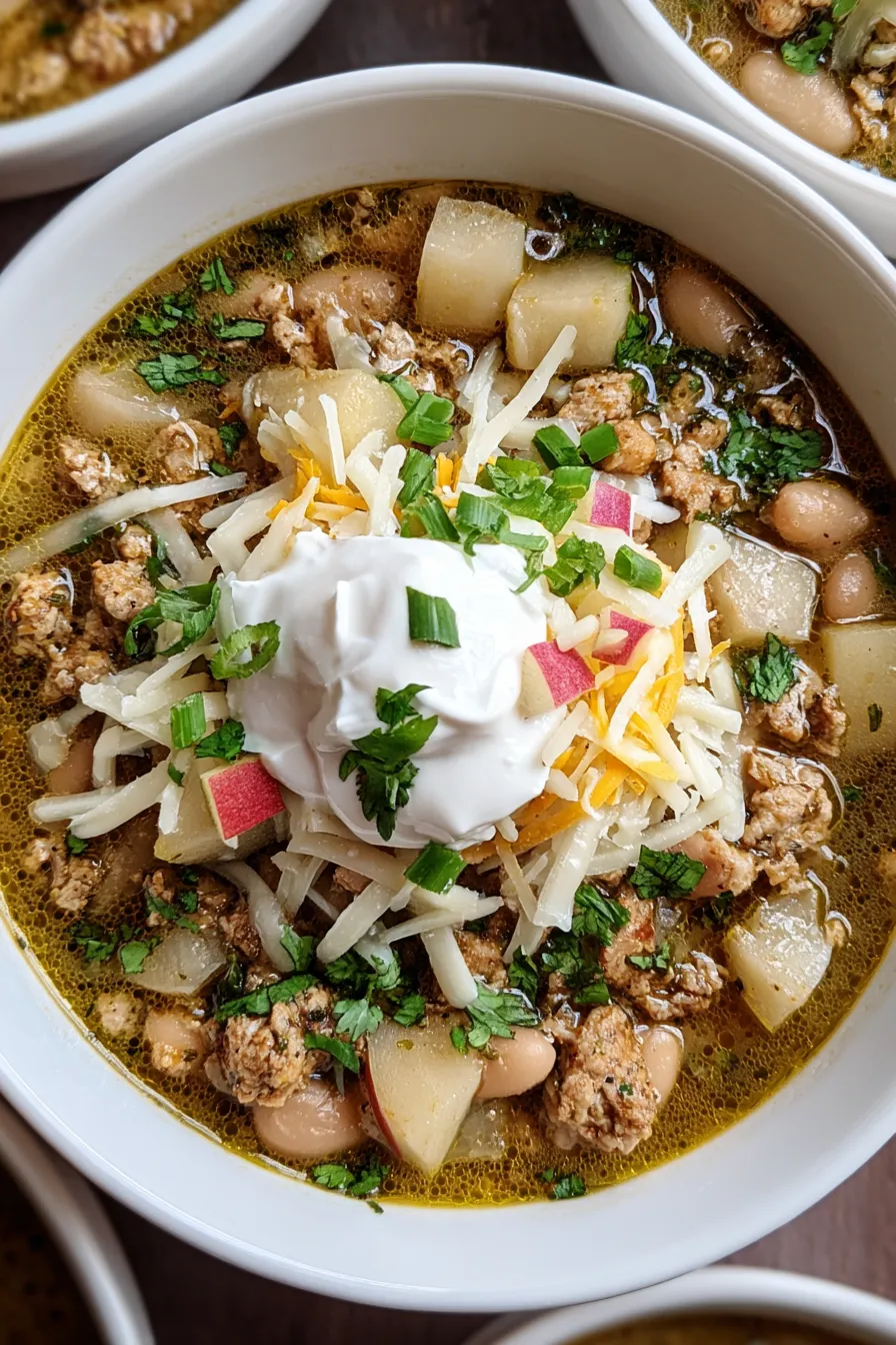 White Cheddar Apple Chicken Chili – Cooking With Annie