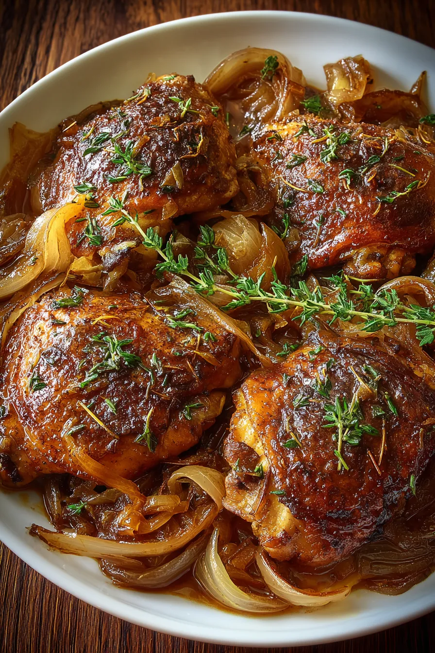 Cider Braised Chicken with Caramelized Onions – Cooking With Annie