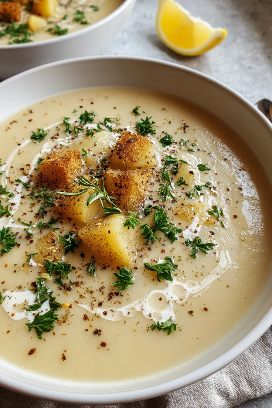 Creamy Vegan Potato Soup – Cooking With Annie